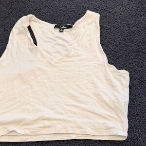Lulu's Cream V-Neck Tank Top